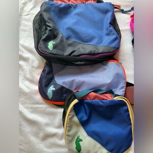 Cotopaxi Set of 3 Cubos Del Dia Travel Packing Cubes Like New!